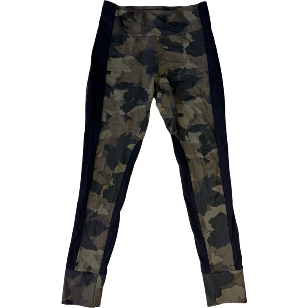 ✅ Athleta Essex Hybrid Camo Leggings Green Stretch High Rise Women's Size: S